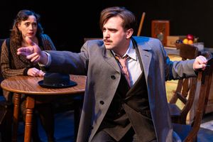 Katherine Schwartz (Agnes Eggling), Grant Carriker (Gregor Bazwald) @ BroadwayWorld Katherine Schwartz (Agnes Eggling), Grant Carriker (Gregor Bazwald) Photo