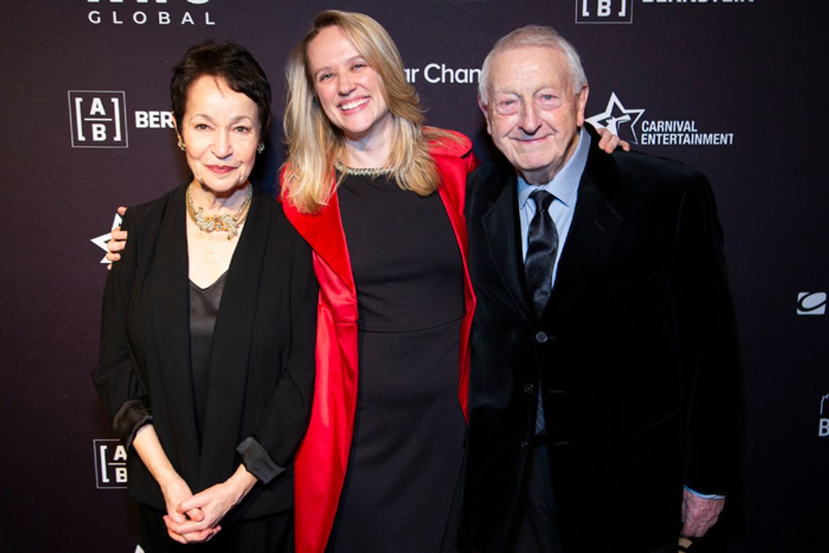 Lynn Ahrens, Sarah Harmann, Stephen Flaherty at 