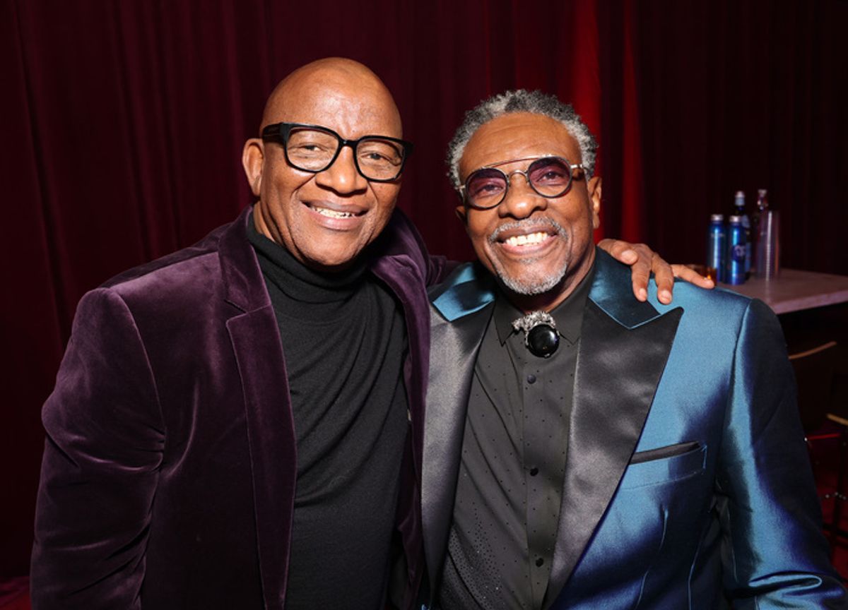HOLLYWOOD, CALIFORNIA - DECEMBER 09: (L-R) Lebo M. and Keith David attend the world premiere of Disney's Mufasa: The Lion King at the Dolby Theatre in Hollywood, California on December 09, 2024. (Photo by Jesse Grant/Getty Images for Disney) at 