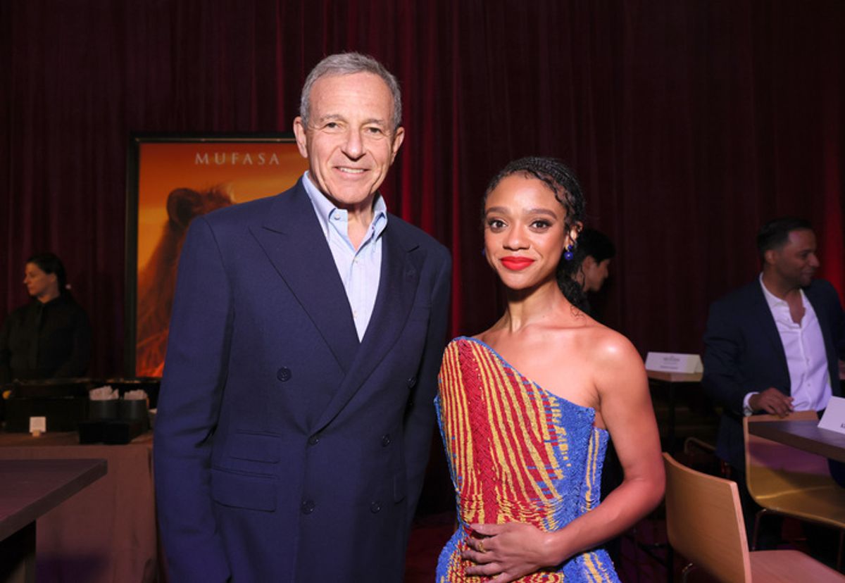 HOLLYWOOD, CALIFORNIA - DECEMBER 09: (L-R) Bob Iger, CEO, The Walt Disney Company and Tiffany Boone attend the world premiere of Disney's Mufasa: The Lion King at the Dolby Theatre in Hollywood, California on December 09, 2024. (Photo by Rodin Eckenroth/Getty Images for Disney) at 