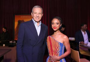 HOLLYWOOD, CALIFORNIA - DECEMBER 09: (L-R) Bob Iger, CEO, The Walt Disney Company and Tiffany Boone attend the world premiere of Disney's Mufasa: The Lion King at the Dolby Theatre in Hollywood, California on December 09, 2024. (Photo by Rodin Eckenroth/Getty Images for Disney) @ BroadwayWorld HOLLYWOOD, CALIFORNIA - DECEMBER 09: (L-R) Bob Iger, CEO, The Walt Disney Company and Photo