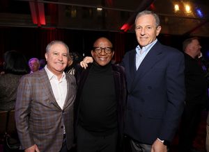 HOLLYWOOD, CALIFORNIA - DECEMBER 09: (L-R) Alan Bergman, Co-Chairman, Disney Entertai Photo