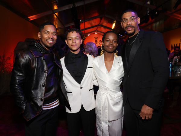 HOLLYWOOD, CALIFORNIA - DECEMBER 09: (L-R) Kelvin Harrison Jr., Theo Somolu, Braelyn  Photo