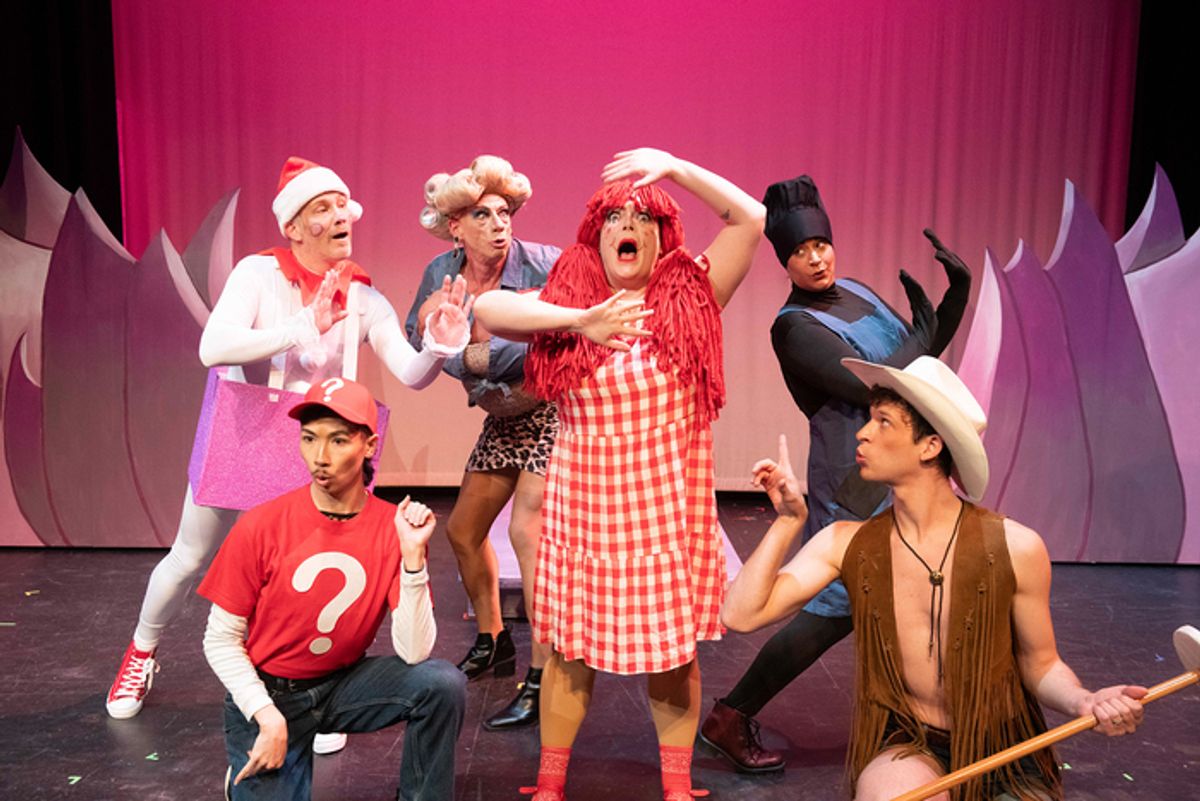 Cameron Cai, Caitlin Jackson and Michael Radford with (back, l to r) Shawn Quinlan, Terry McCarthy and Sydney Genco at 