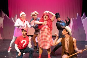 Cameron Cai, Caitlin Jackson and Michael Radford with (back, l to r) Shawn Quinlan, Terry McCarthy and Sydney Genco @ BroadwayWorld Cameron Cai, Caitlin Jackson and Michael Radford with (back, l to r) Shawn Quinlan, T Photo