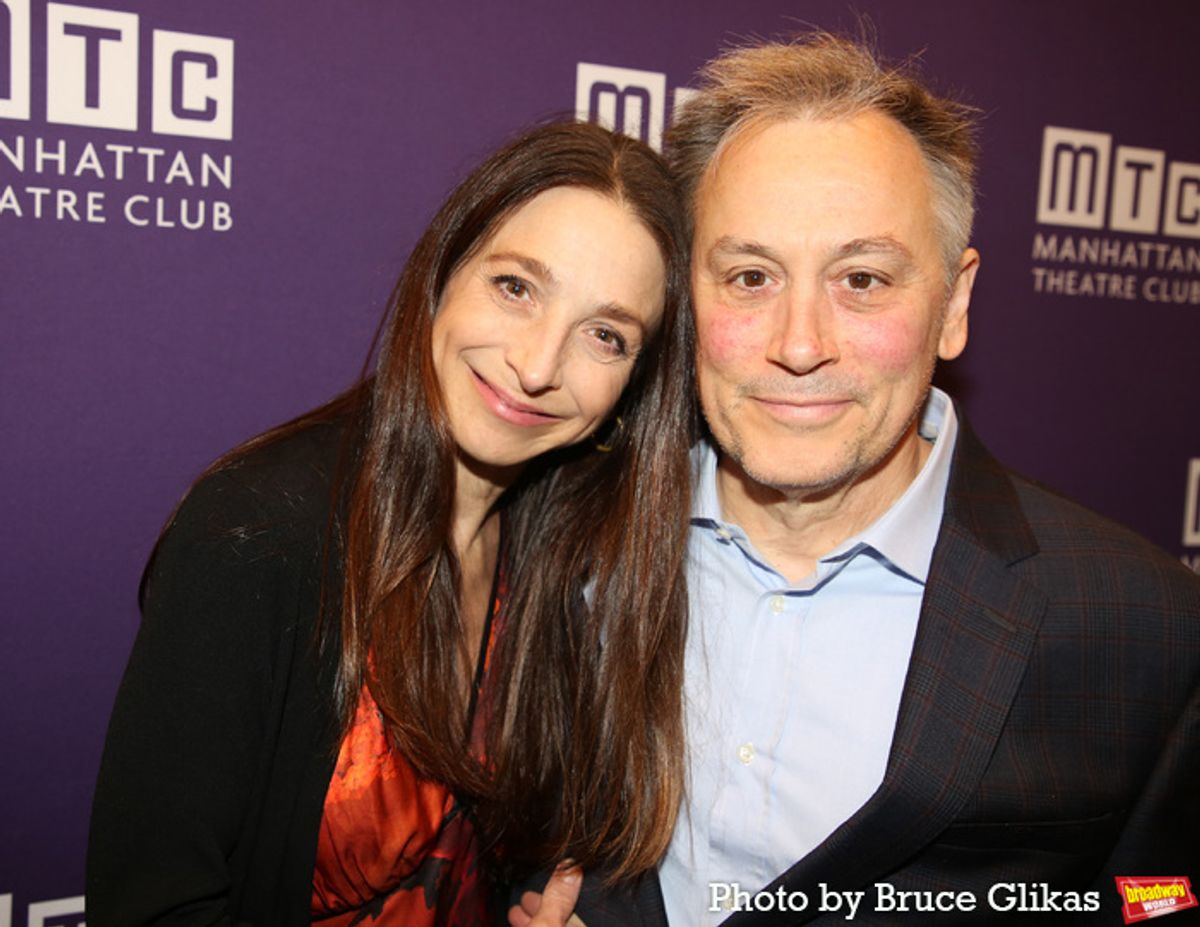 Marin Hinkle and David Aaron Baker  at 