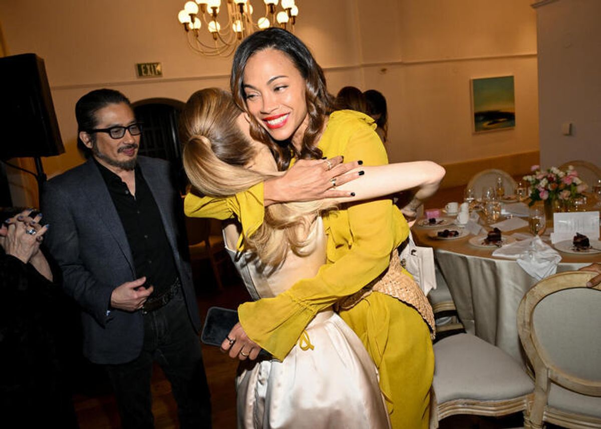 Ariana Grande, Zoe Saldana  at 