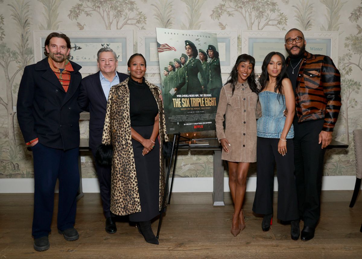 Bradley Cooper, Ted Sarandos, Nicole Avant, Ebony Obsidian, Kerry Washington and Tyler Perry  at 
