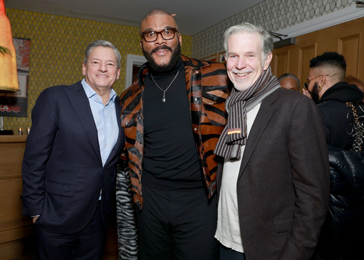 Ted Sarandos, Tyler Perry and Reed Hastings  at 