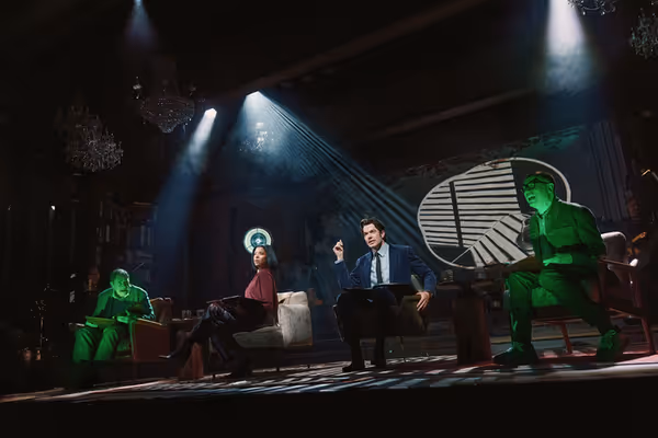 Richard Kind, Renee Elise Goldsberry, John Mulaney, Fred Armisen Photo