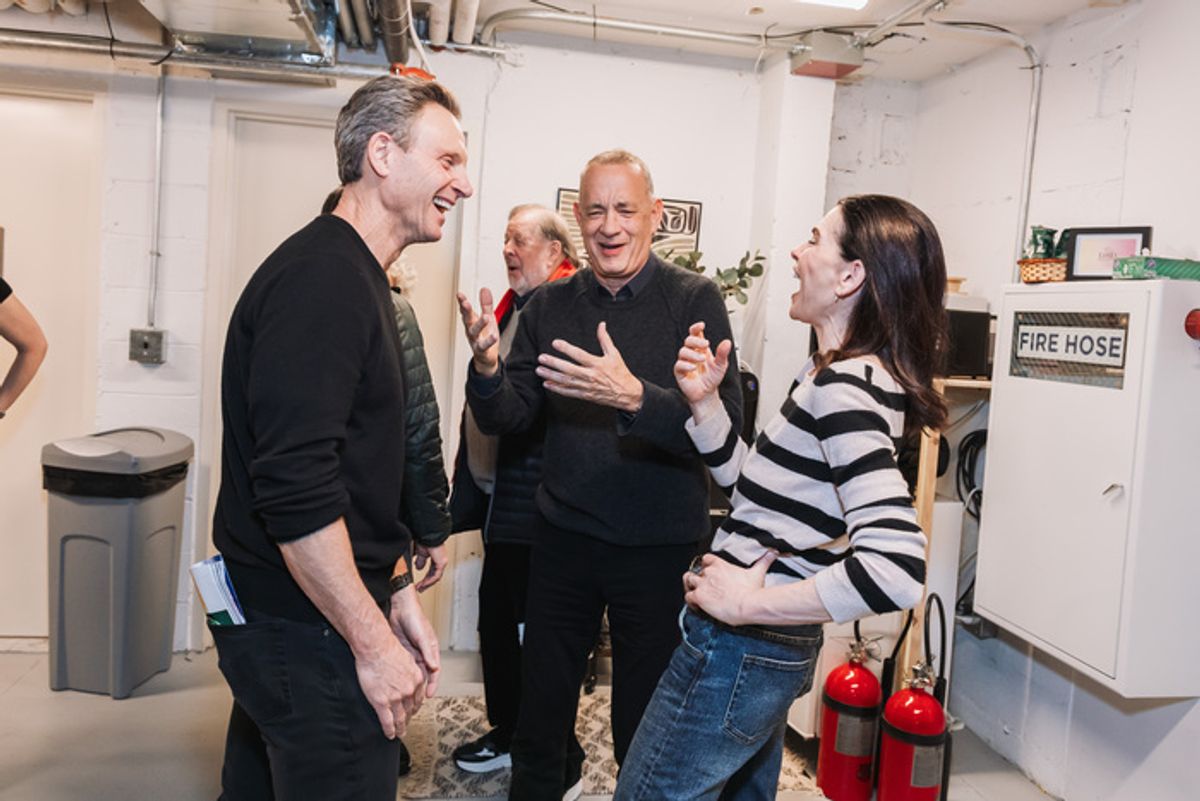 Julianna Margulies with Tom Hanks and Tony Goldwyn = at 