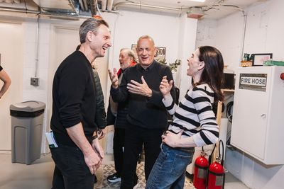 Julianna Margulies with Tom Hanks and Tony Goldwyn = Photo