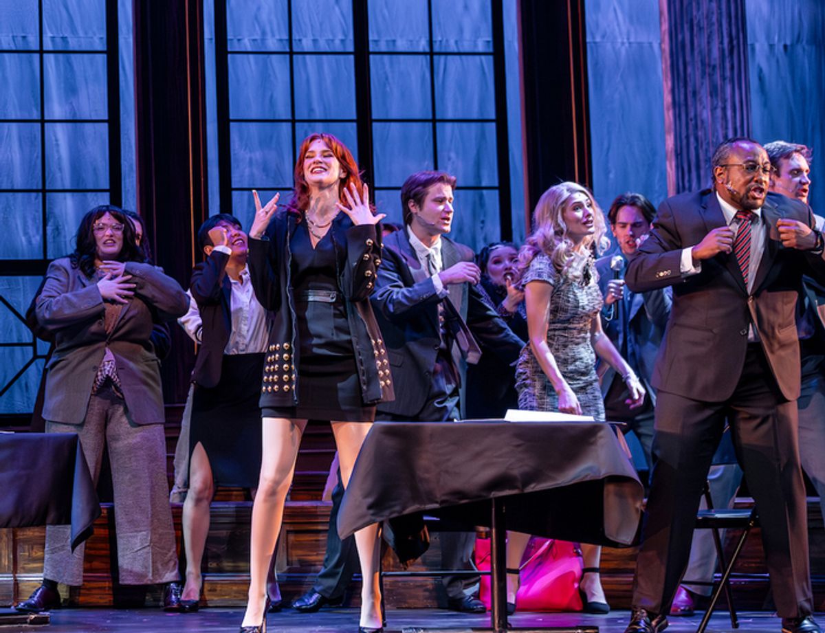 David Moreland with members of the cast in LEGALLY BLONDE:THE MUSICAL at 