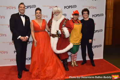 Steven Reineke, Jessica Vosk, Santa Claus, Pecan Pie and Judith Clurman Photo