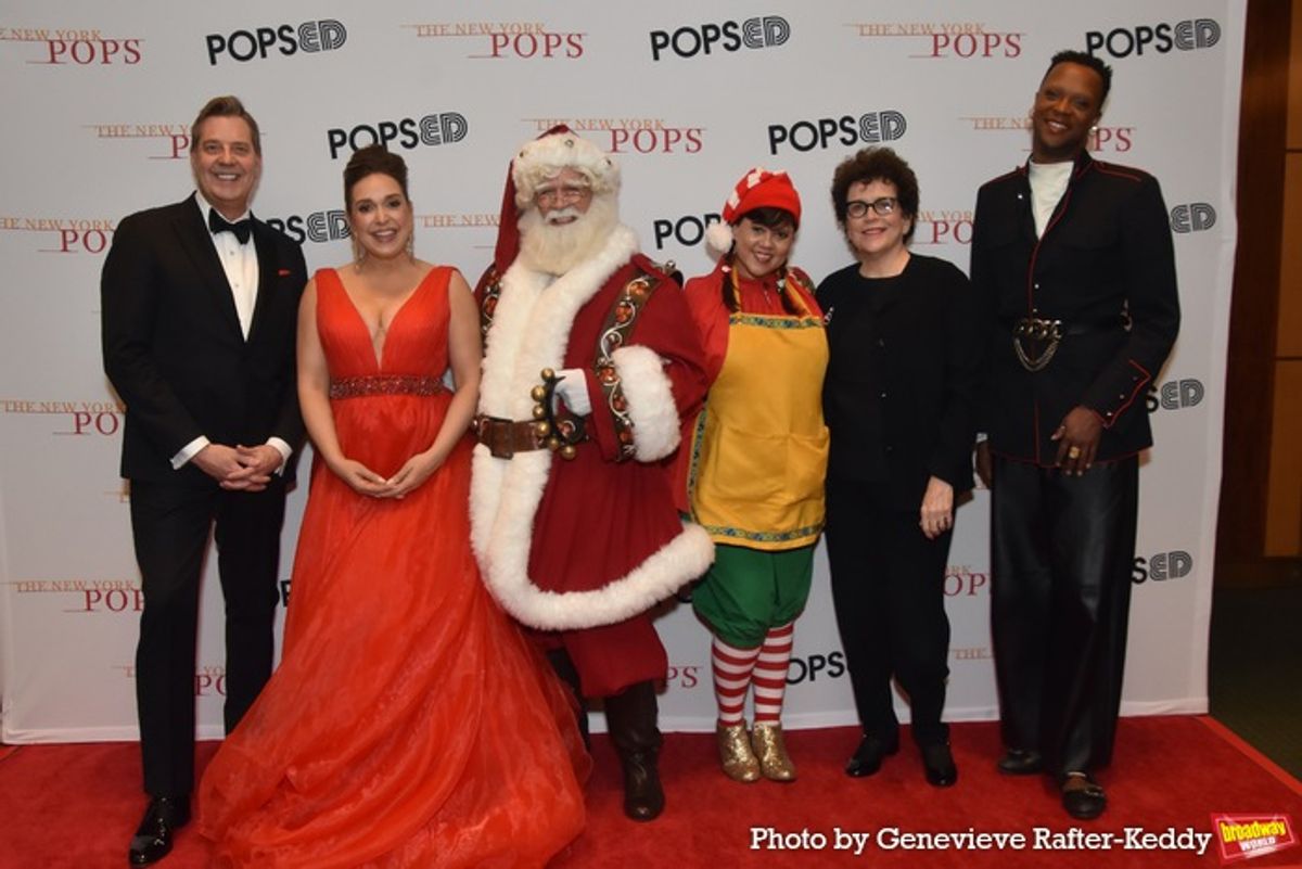 Steven Reineke, Jessica Vosk, Santa Claue, Pecan Pie, Judith Clurman and J. Harrison Ghee at 