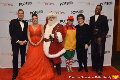 Steven Reineke, Jessica Vosk, Santa Claue, Pecan Pie, Judith Clurman and J. Harrison  Photo