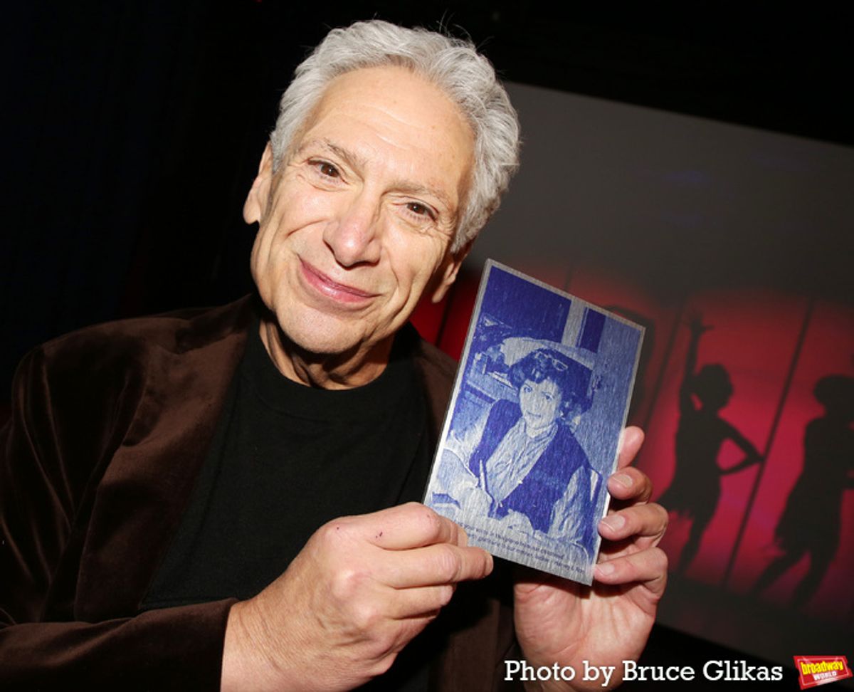 Harvey Fierstein and photograph of mom Jackie Fierstein  at 