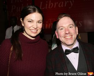 Julie Boardman and Curator of the Billy Rose Theatre Division Doug Reside  Photo