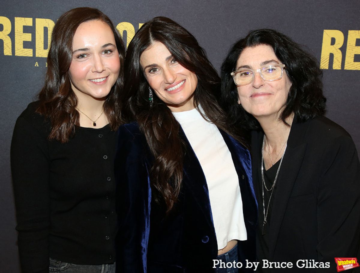 Kate Diaz, Idina Menzel and Tina Landau at 