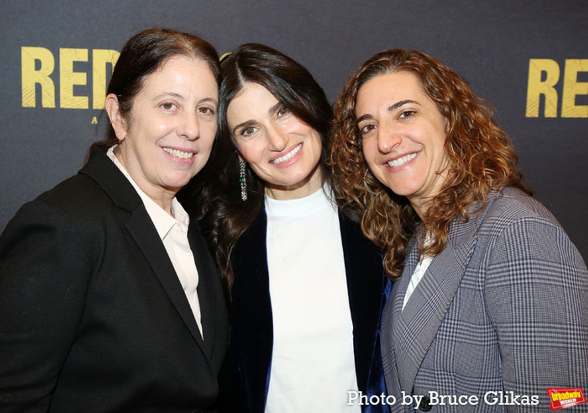 Producer Caroline Kaplan, Idina Menzel and Producer Eva Price at 