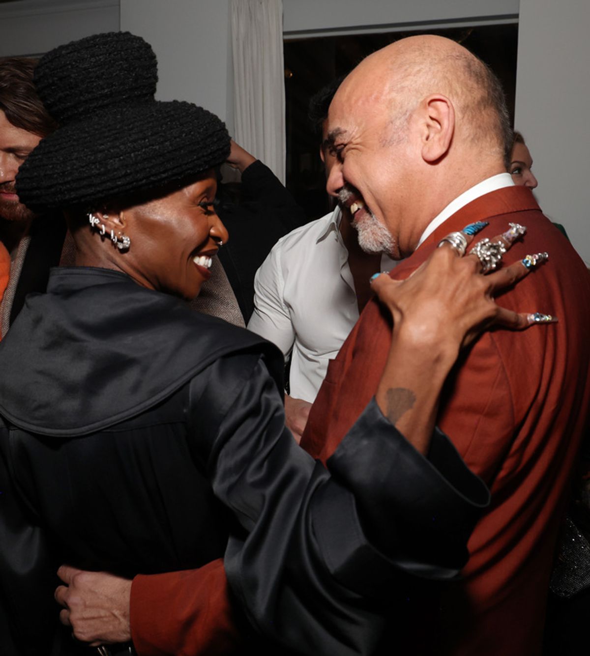 Cynthia Erivo and Christian Louboutin at 