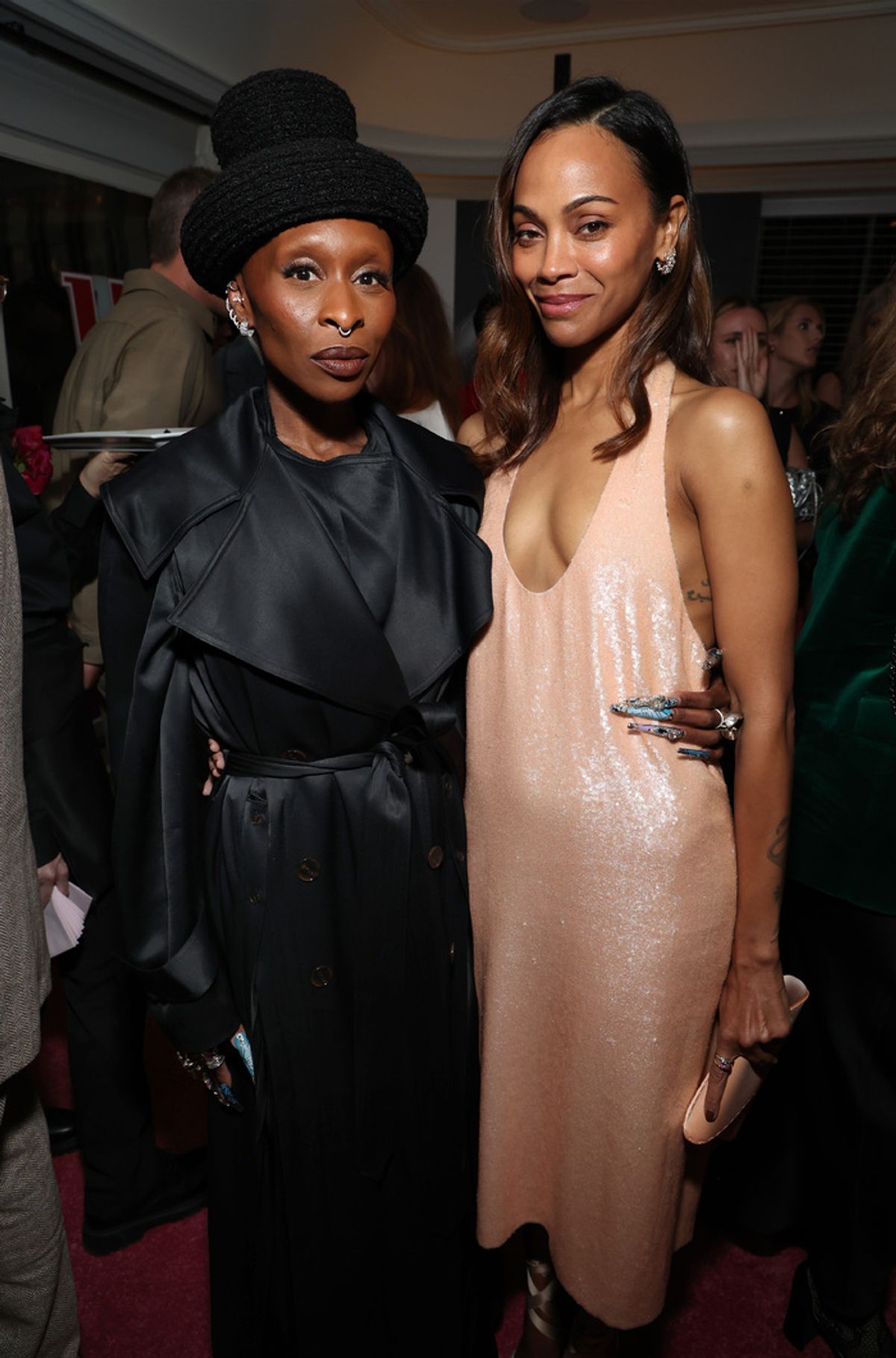Cynthia Erivo and Zoe Saldaña at 