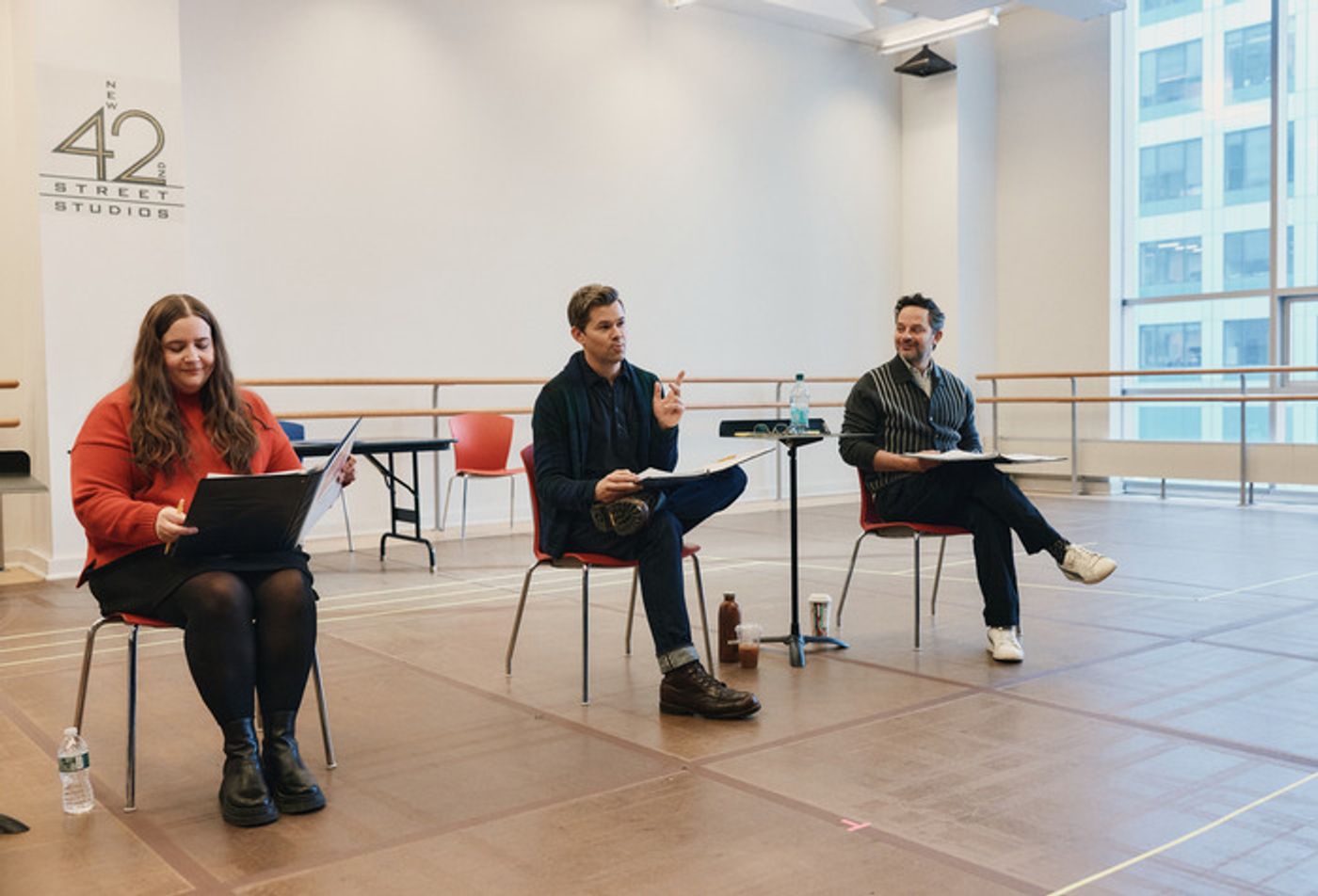 Photos: Lin-Manuel Miranda, Aidy Bryant, Nick Kroll, and Andrew Rannells in Rehearsal For ALL IN Photos: Lin-Manuel Miranda, Aidy Bryant, Nick Kroll, and Andrew Rannells in Rehearsal For ALL IN Image