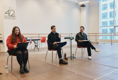 Aidy Bryant, Andrew Rannells, Lin-Manuel Miranda Photo