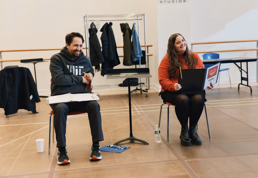 Photos: Lin-Manuel Miranda, Aidy Bryant, Nick Kroll, and Andrew Rannells in Rehearsal For ALL IN  Image