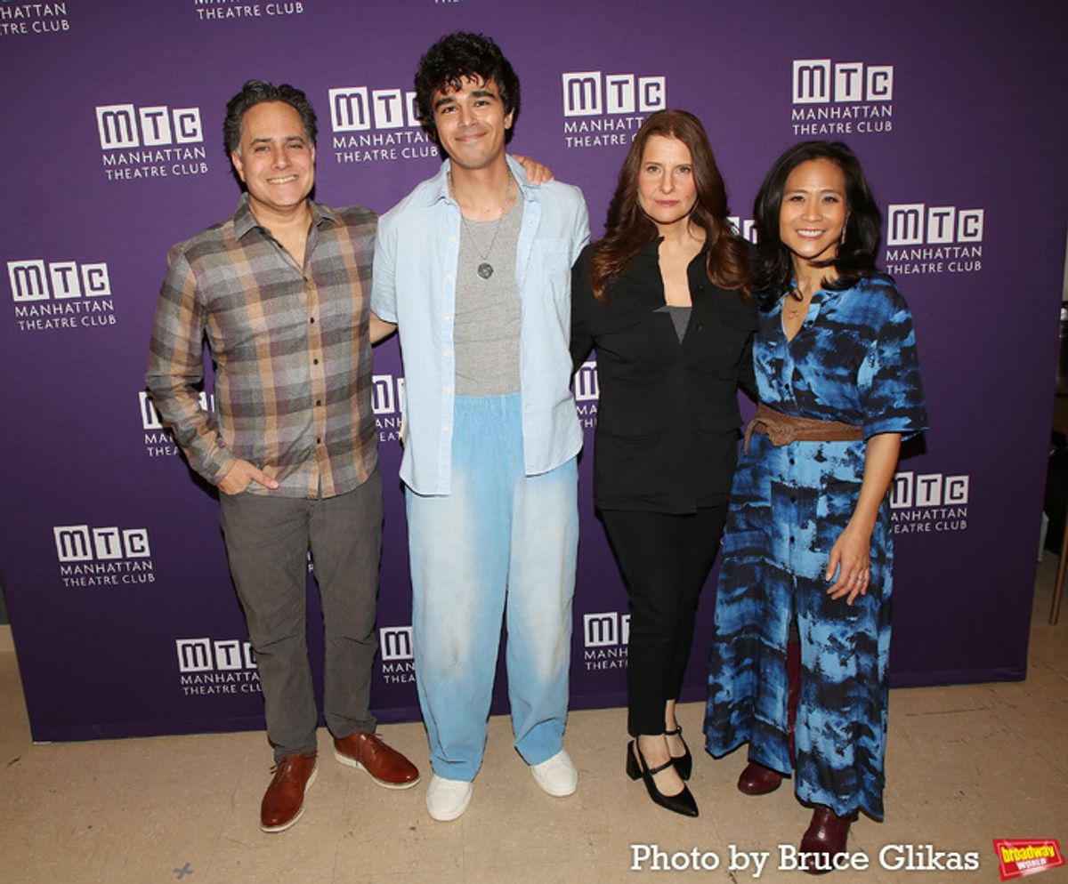 Playwright Rajiv Joseph, Abubakr Ali, Mia Barron and Director May Adrales at 