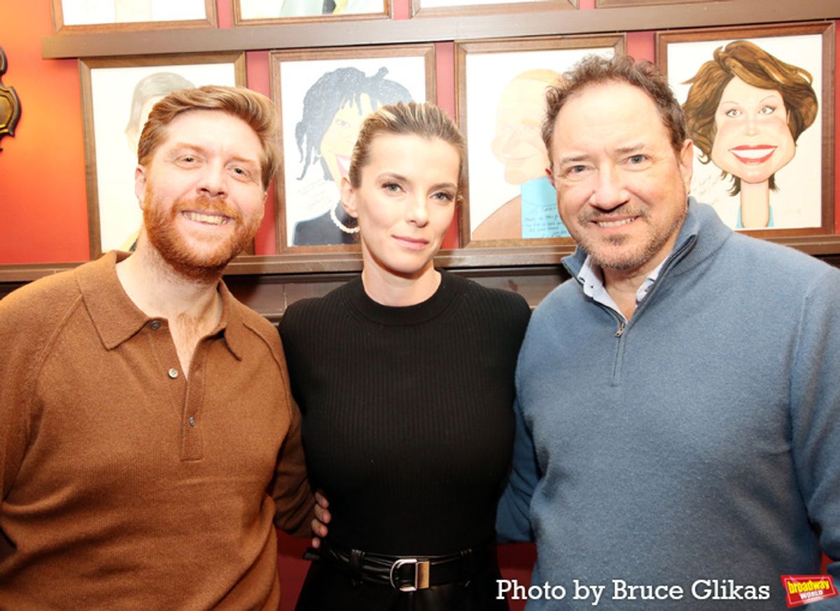 Producer Lucas McMahon, Betty Gilpin and Producer Kevin McCollum at 