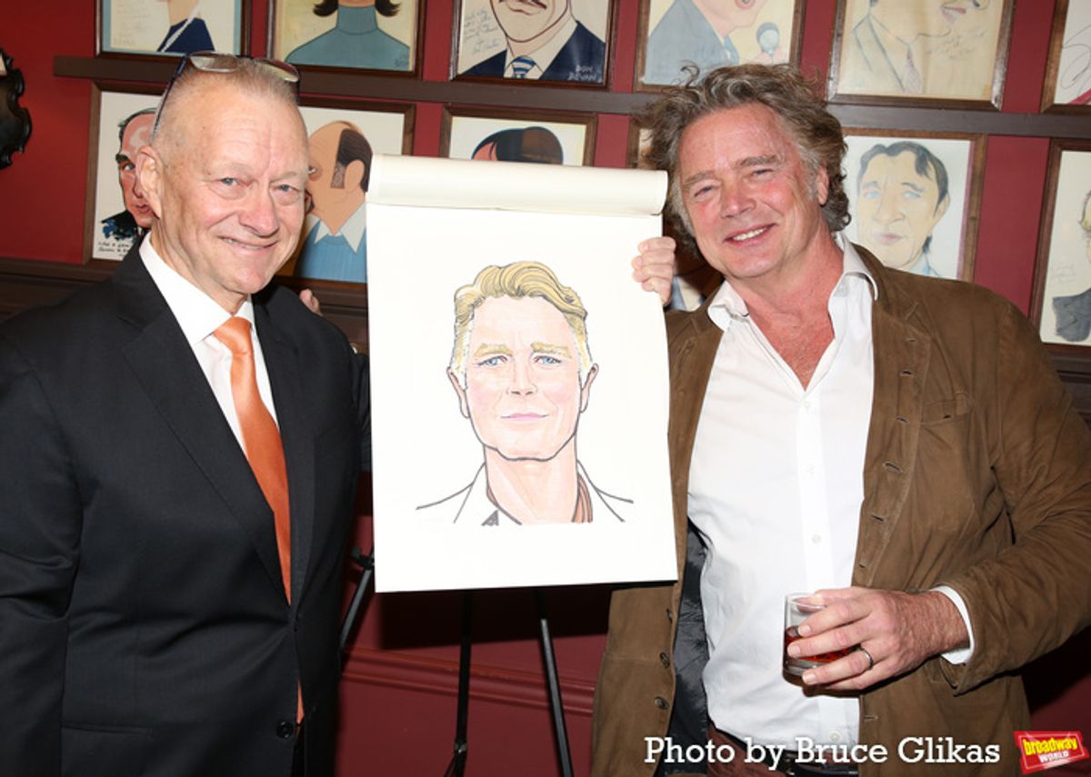 Sardi's Owner/General Manager Max Klimavicius and John Schneider  at 