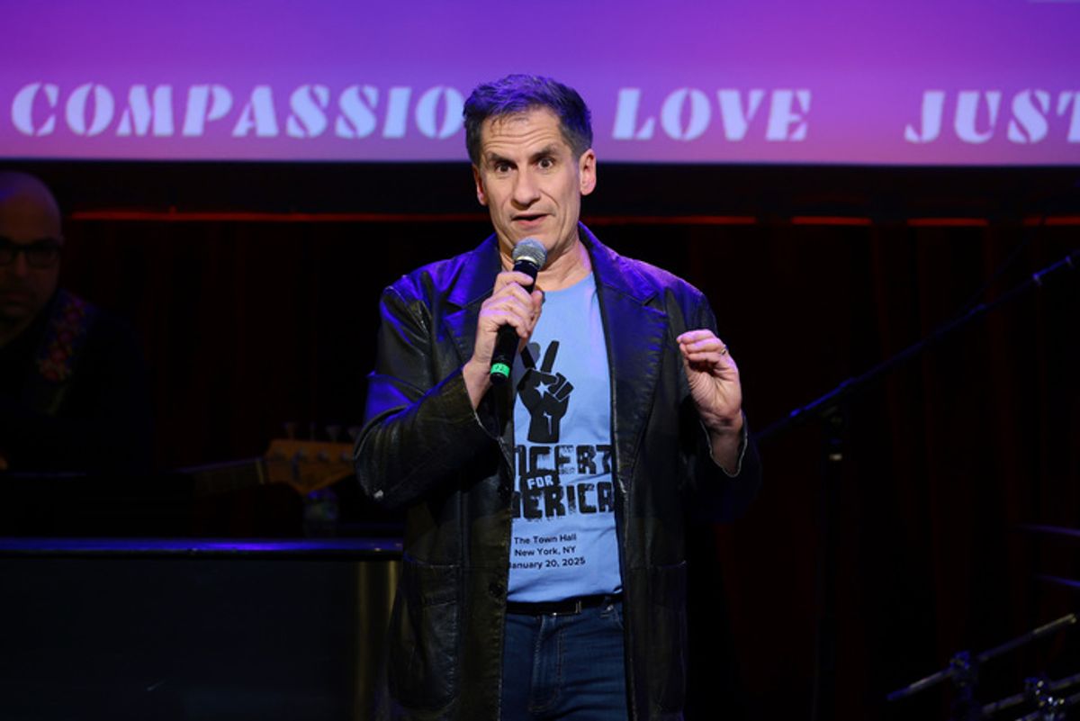 NEW YORK, NEW YORK - JANUARY 20: Seth Rudetsky speaks onstage during the Concert for America 2025 at The Town Hall on January 20, 2025 in New York City. (Photo by Dimitrios Kambouris/Getty Images for Concert for America) at 