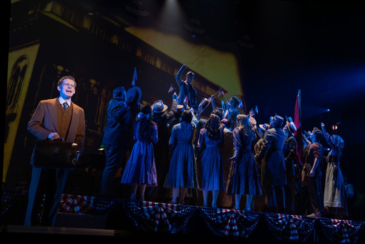 Max Chernin and the company in the National Tour of PARADE at 