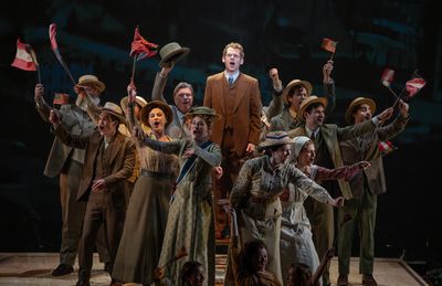Max Chernin (center) and company in the National Tour of PARADE Photo