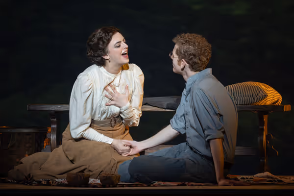 Talia Suskauer and Max Chernin in the National Tour of PARADE Photo