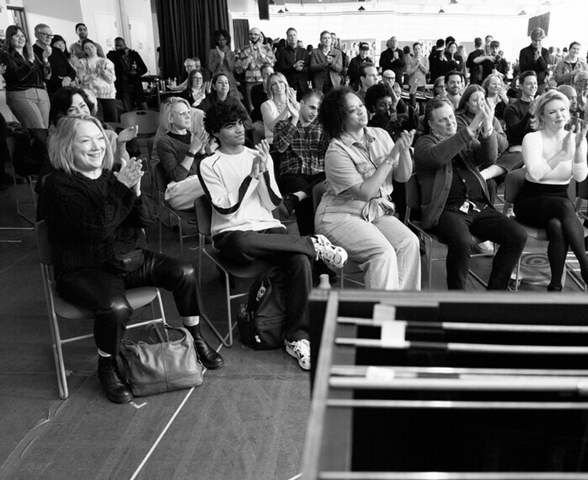 Kristine Nielsen, Nicholas Matos,  Jacqueline B. Arnold, Brooks Ashmanskas at 