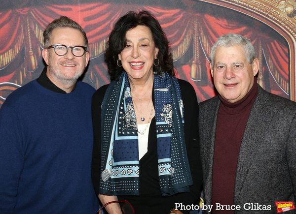 Matthew Bourne, MTC Artistic Director Lynne Meadow and Sir Cameron Mackintosh Photo