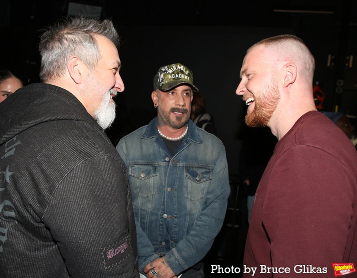 Joey Fatone, AJ McLean and David Thaxton at 