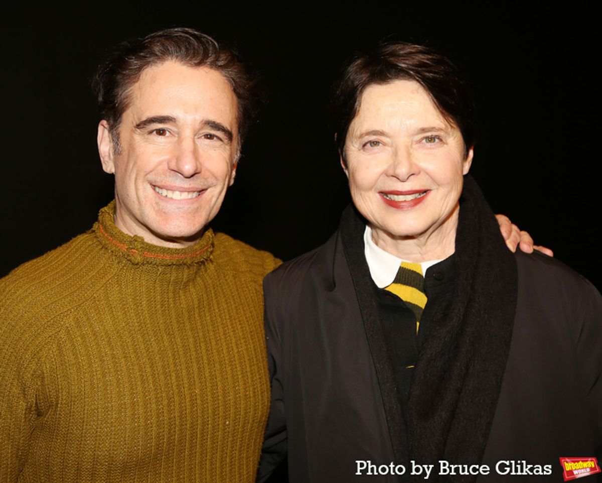 Director/Choreographer Christopher Gattelli and Isabella Rossellini at 