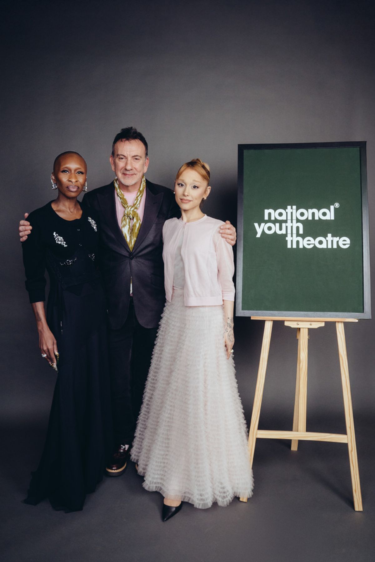 Cynthia Erivo, Dawn Airey, Ariana Grande at 