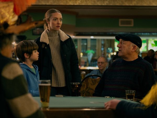 Callum Vinson, Amanda Seyfried and John Doman as Gee Photo