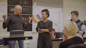 Keith Bunin (Playwright), Yasmine Lee (Movement Director), Rachel Zucker (Stage Manager), and Tyne Rafaeli (Director) @ BroadwayWorld Keith Bunin (Playwright), Yasmine Lee (Movement Director), Rachel Zucker (Stage Manag Photo