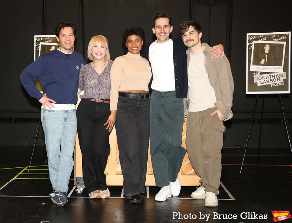 Jason Tam, Lauren Marcus, Taylor Iman Jones, Adam Chanler-Berat,Jason Tam and Andy Mientus at 