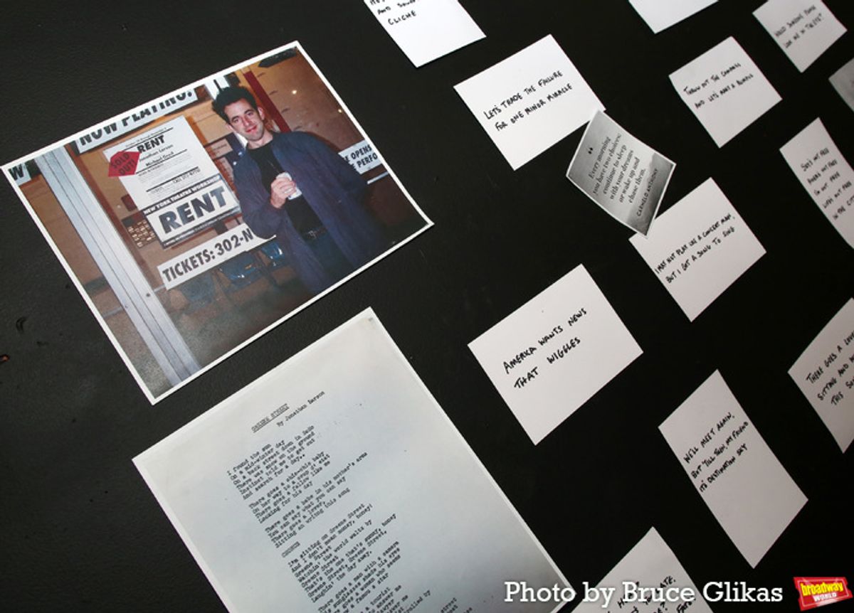 Jonathan Larson wall of words & inspiration at 