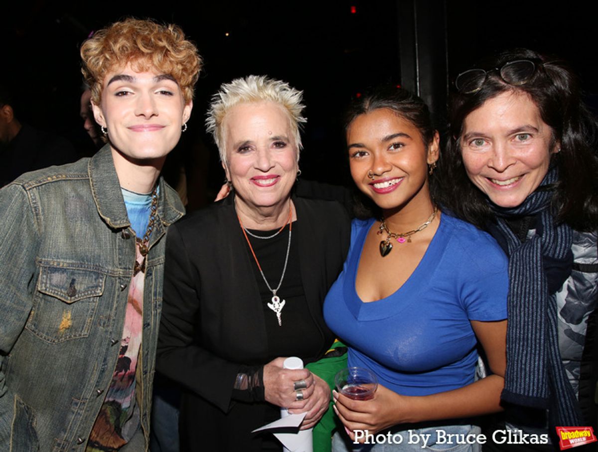 Luke Ferrari, V (formerly Eve Ensler), Paravi Das and Diane Paulus at 