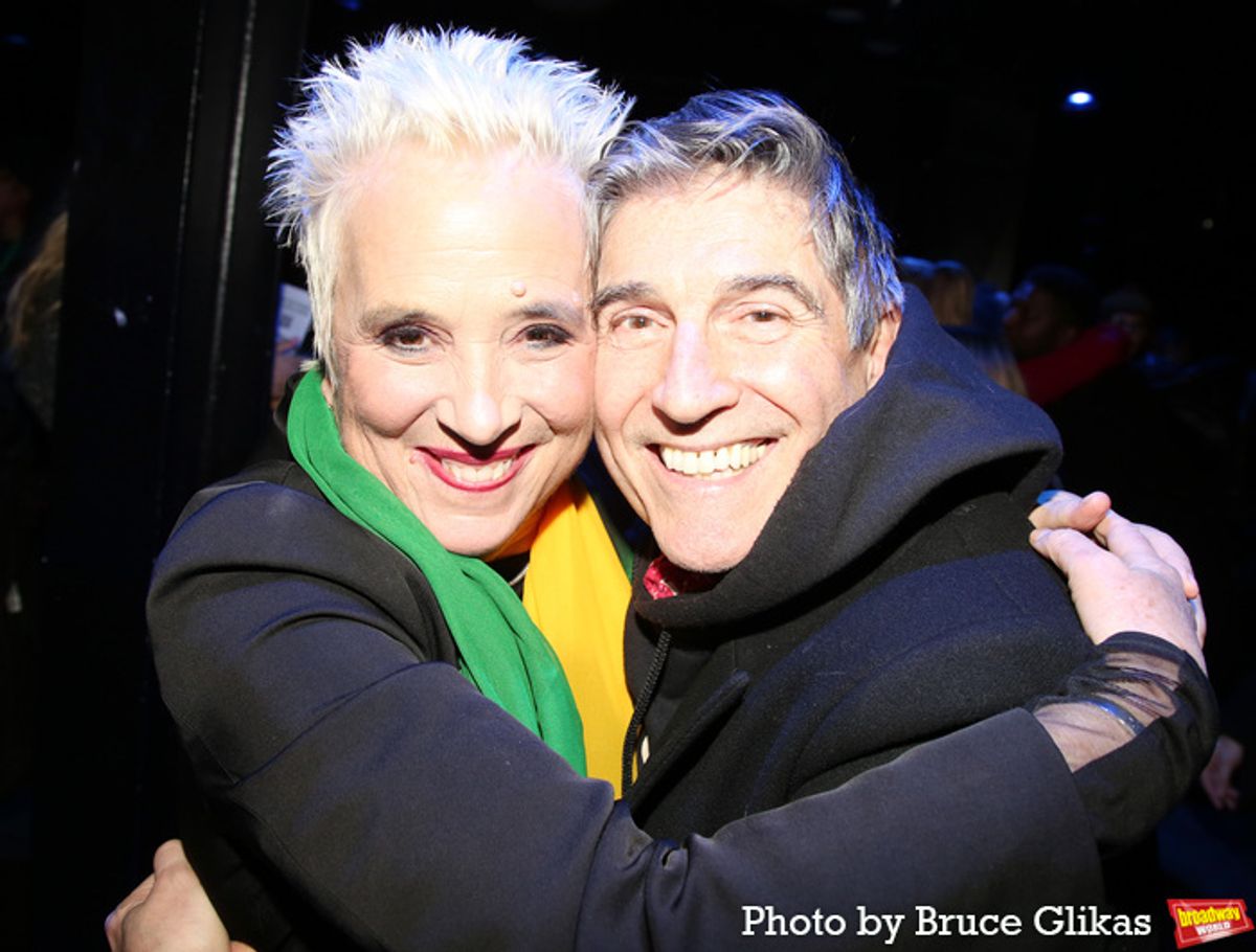 V (formerly Eve Ensler) and James Celeste Lecesne at 