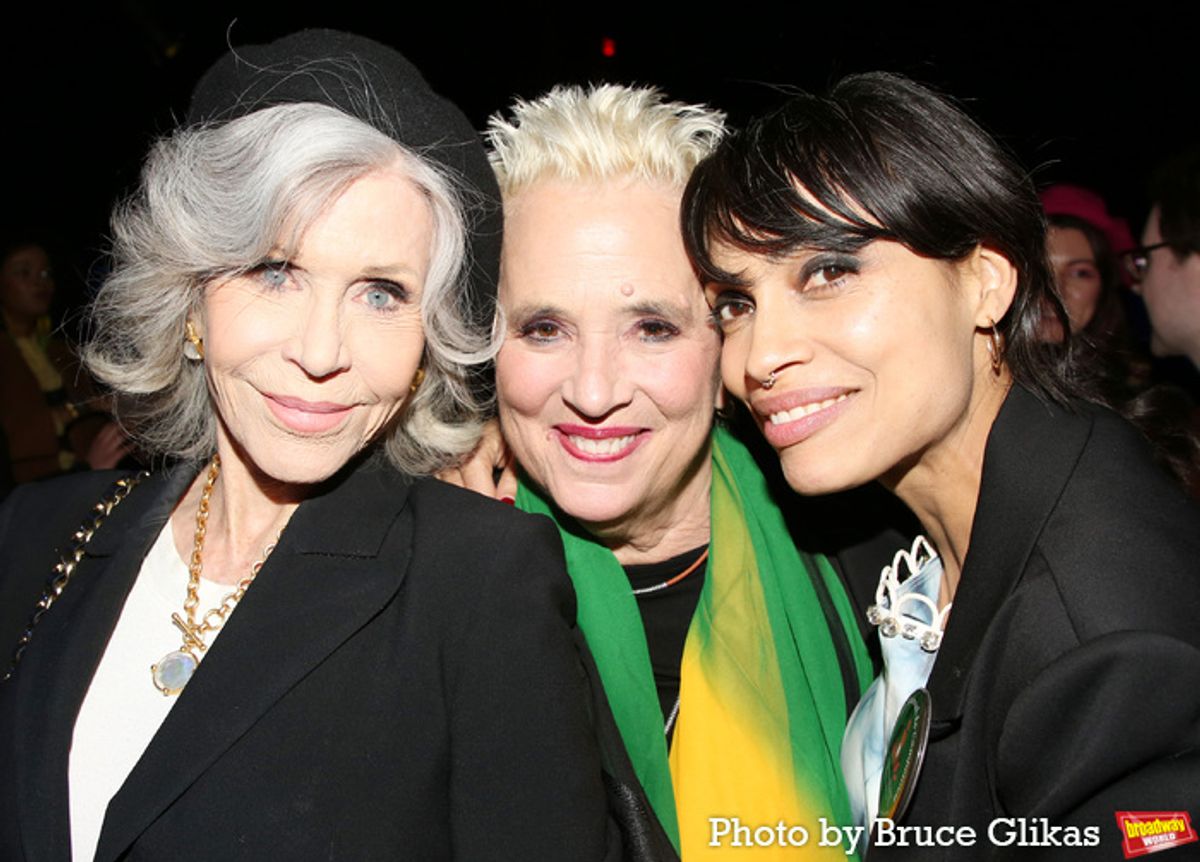 Jane Fonda, V (formerly Eve Ensler) and Rosario Dawson at 