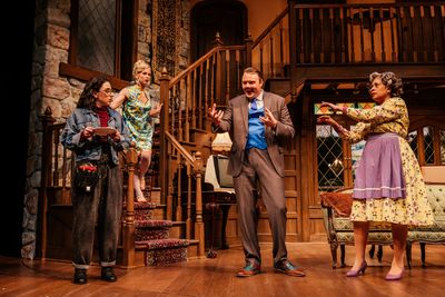 Vaneh Assadourian, Amanda Fink, David Lind and Ora Jones in Noises Off at Geffen Play Photo