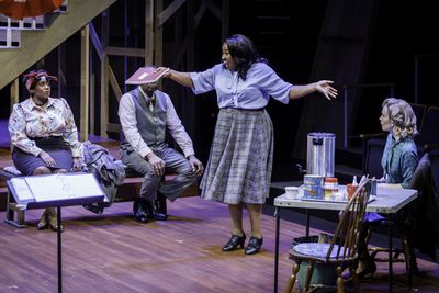 Hope Anthony, Garbie Dukes, Shinnerrie D. Jackson, and Emma Brown Baker in TROUBLE IN Photo
